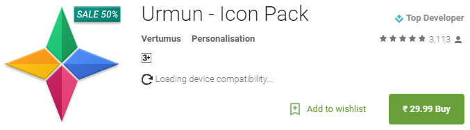Urmun Icon Pack for Rs 30 only 50 off – Android Apps on Google Play - Urmun - Icon Pack for Rs 30 Only on Google Play Store