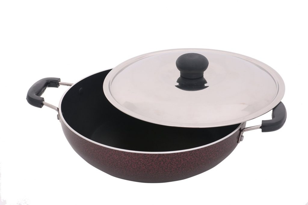 Cheftain Kada-Kadai Premium Induction Base Kadai with Lid (220 mm)