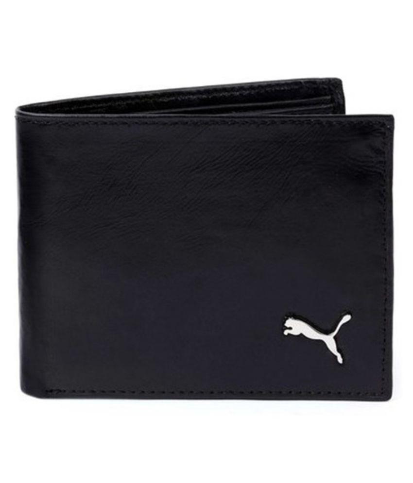 Puma Black Leather Formal Wallet for Men