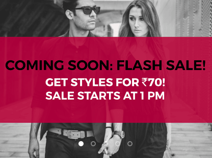 Get Fashion Products for just Rs 70 - Tata CLiQ Flash Sale For Two Hours