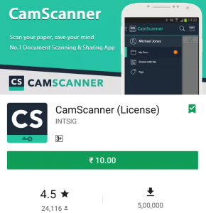 CamScanner (License) for Rs 10 Only