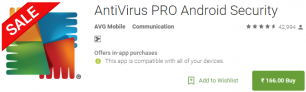 AntiVirus PRO Android Security for Rs 166 (50% OFF)