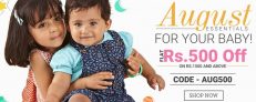 Get Flat Rs 500 Off on Purchase of Rs 1500 at Babyoye