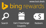 Get Free Recharge worth Rs.100 every month – Bing Rewards