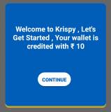 Download Krispy and Get ₹10 on Sign Up and Earn More by Referring Your Friends