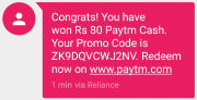Loot Free Rs 80 PayTM Wallet for Sending SMS