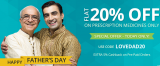 Get flat 20% off on Medicines + Extra 5% cashback from Netmeds