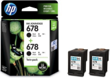 HP 678 Twin Pack Black Ink (Black) for Rs 606 + 50 Cashback