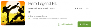 Hero Legend HD for Rs 1 only