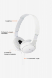 Sony MDR-ZX110 On the Ear Headphone White for Rs 399 (69% Off) at Tata CLiQ