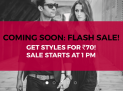 Get Fashion Products for just Rs 70 – Tata CLiQ Flash Sale For Two Hours