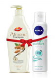 Dabur Almond Shampoo 350 ml with Free Nivea Deo worth Rs 190 for Rs 242