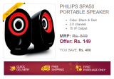 Buy Philips SPA50 Portable Speakers Worth Rs.549 in Rs.149 only